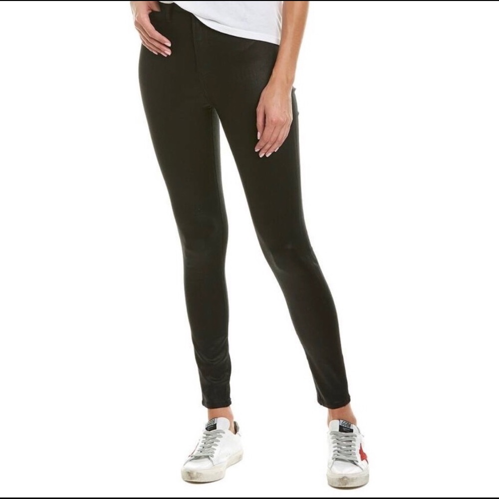 Kendall + Kylie Coated Black High-Rise Skinny
